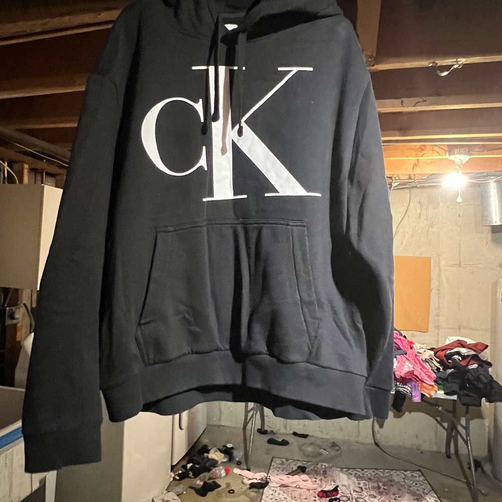 Calvin Klein Black Hoodie with White Logo
